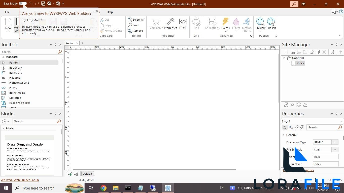 WYSIWYG Web Builder 21.0.2 screenshot