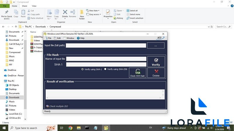 Windows and Office Genuine ISO Verifier 03.2026 screenshot