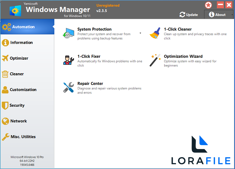 Yamicsoft Windows 11 Manager 2.3.5 screenshot