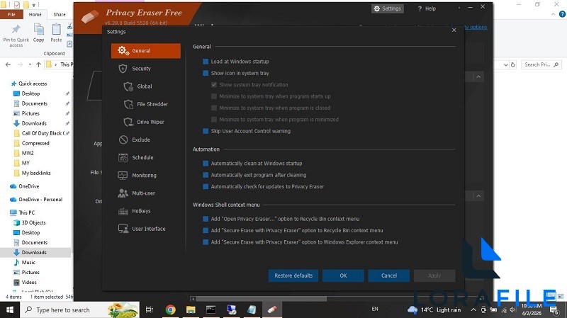 Privacy Eraser Pro 6.28.0.5520 screenshot