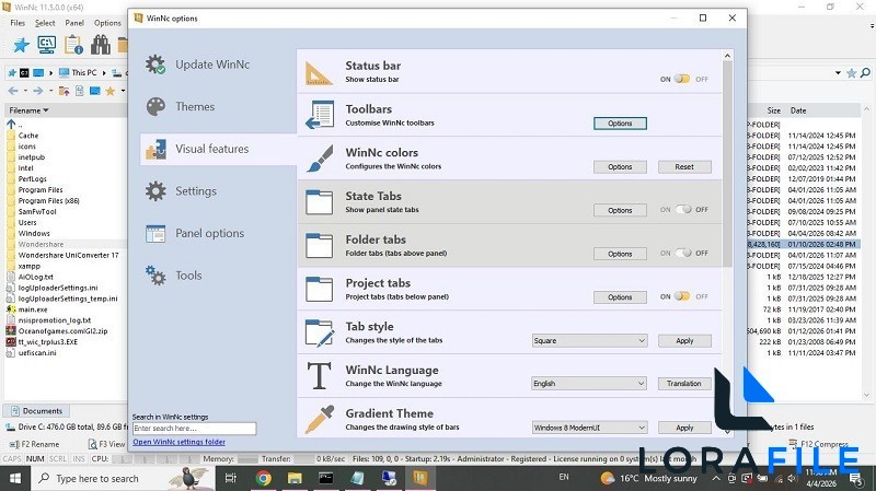 WinNc 11.5 screenshot