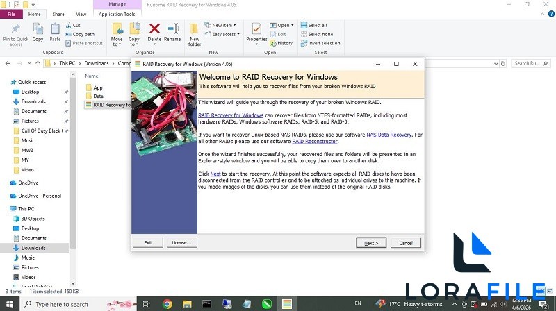 Runtime RAID Recovery for Windows 4.05 screenshot
