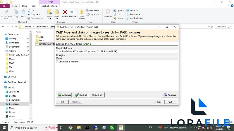 Runtime RAID Recovery for Windows 4.05 screenshot