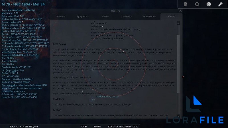 Stellarium 26.1 screenshot