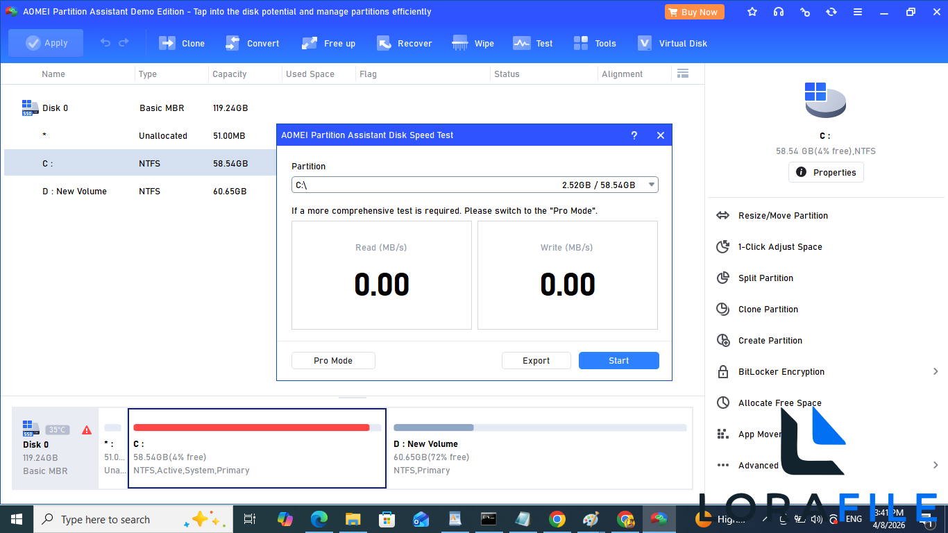 AOMEI Partition Assistant 10.10.1 + WinPE screenshot