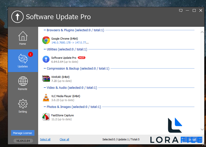 Software Update Pro 6.64.0.64 screenshot