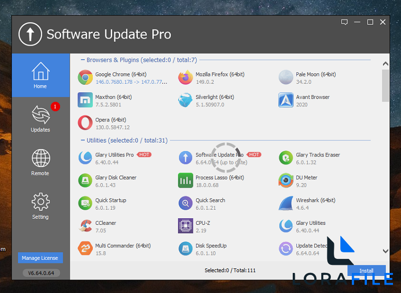 Software Update Pro 6.64.0.64 screenshot