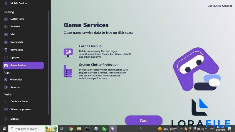 JWIZARD Cleaner 2026 screenshot