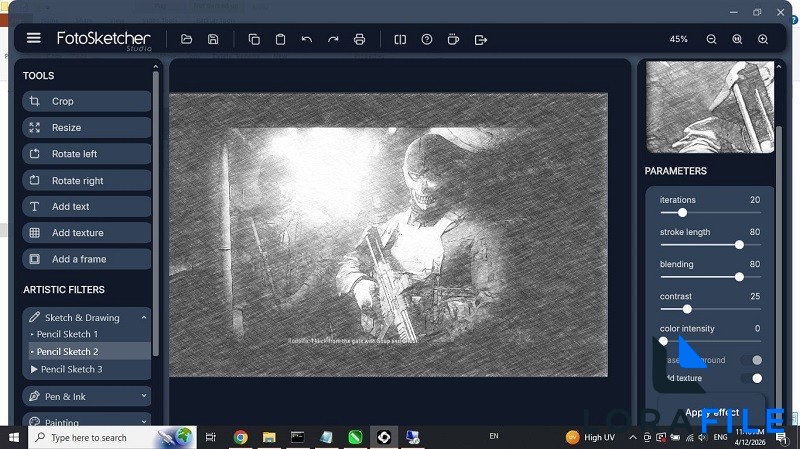 FotoSketcher Studio 4.10 screenshot