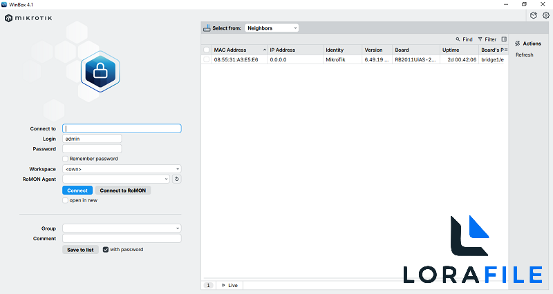 WinBox 4.01 screenshot