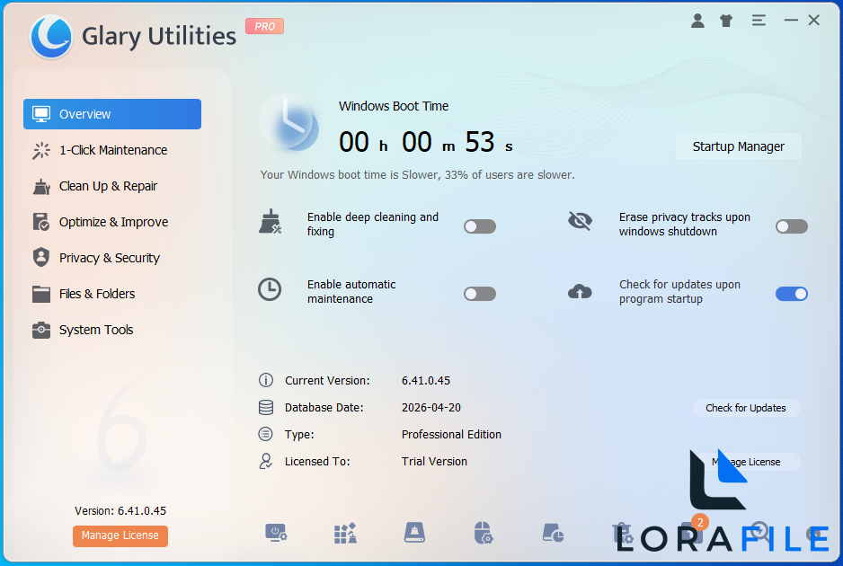 Glary Utilities 6.41.0.45 screenshot