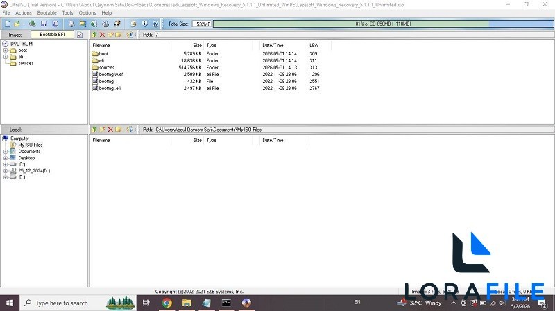 Lazesoft Windows Recovery 5.1.1.1 Unlimited WinPE screenshot