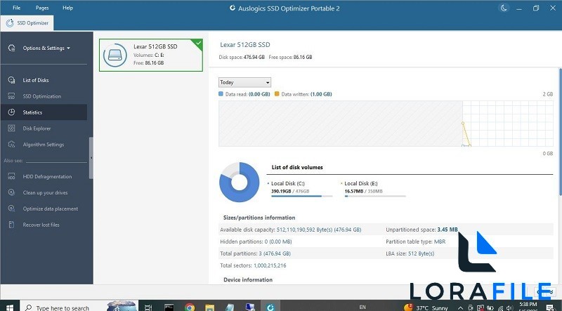 Auslogics SSD Optimizer 2.2.0.6 screenshot