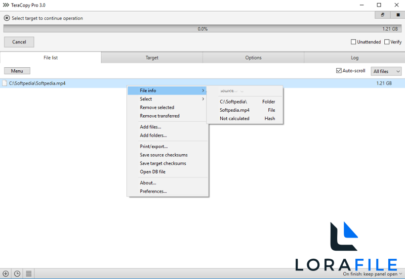 TeraCopy 4.0.0.2 screenshot
