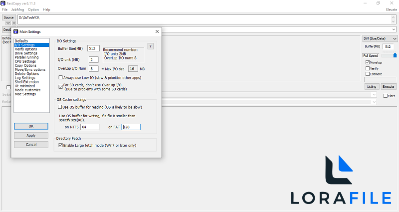 FastCopy 5.11.3 screenshot