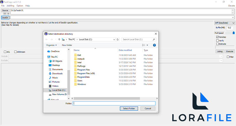 FastCopy 5.11.3 screenshot