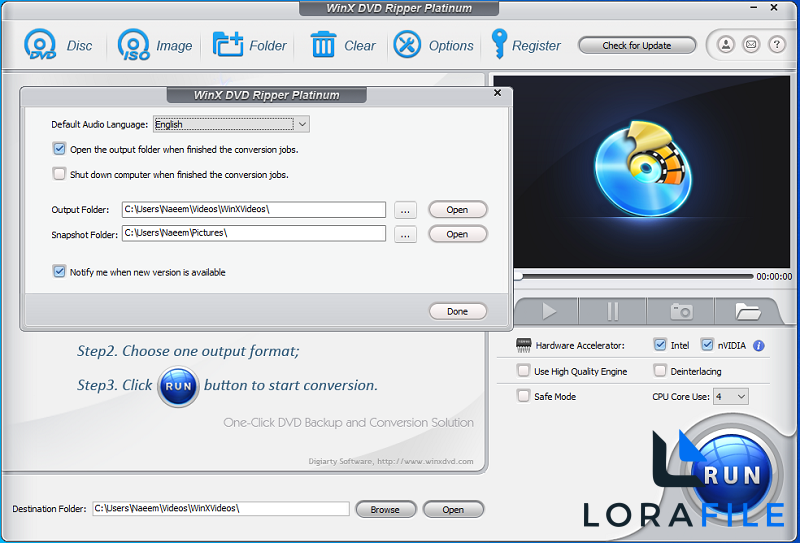 WinX DVD Ripper Platinum 8.22.4.247 screenshot