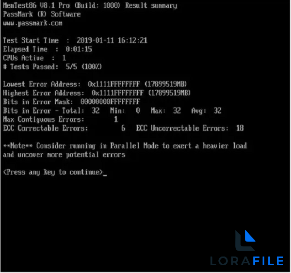 Memtest86 Pro 11.7.1000 ISO screenshot