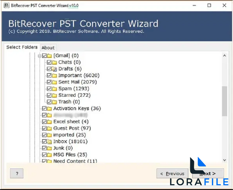 BitRecover PST Converter Wizard 26.2 screenshot
