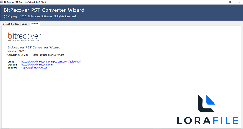 BitRecover PST Converter Wizard 26.2 screenshot