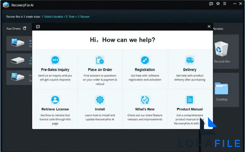 RecoveryFox AI 2.0 screenshot