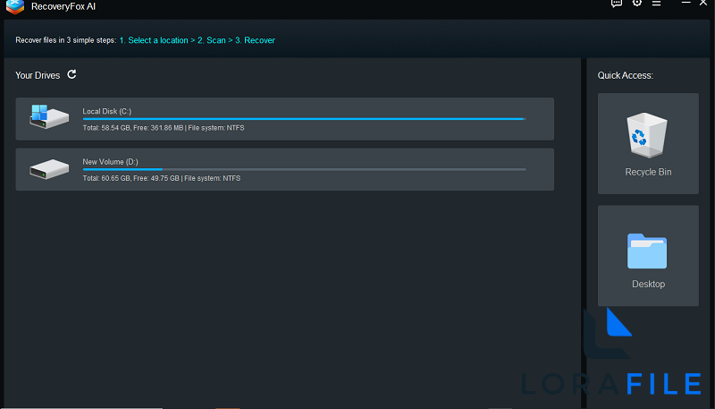 RecoveryFox AI 2.0 screenshot