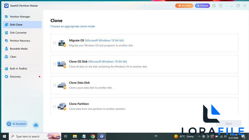 EaseUS Partition Master 20.3.0 screenshot