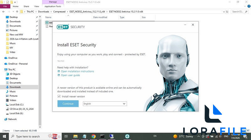 ESET NOD32 Antivirus 16.2 screenshot