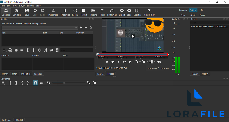 ShotCut 26.6.25 screenshot