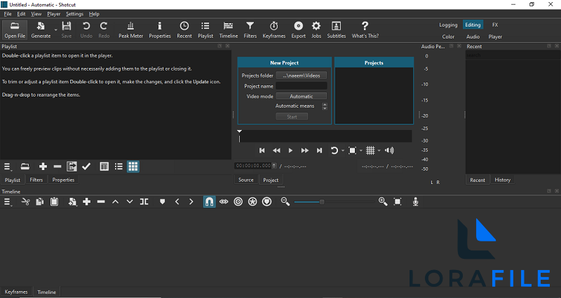 ShotCut 26.6.25 screenshot