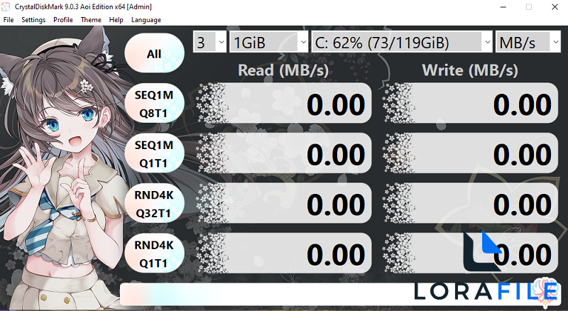 CrystalDiskMark 9.9.1 screenshot