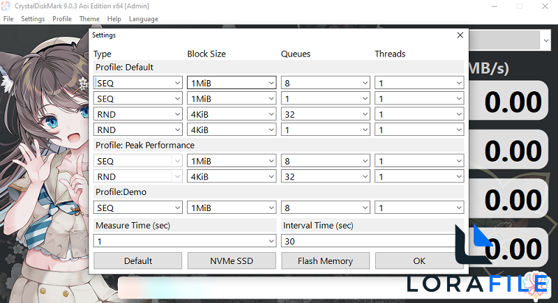 CrystalDiskMark 9.9.1 screenshot