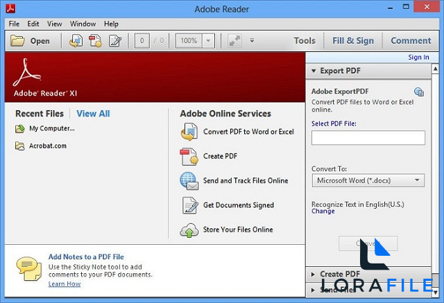 Adobe Reader XI Latest Version screenshot