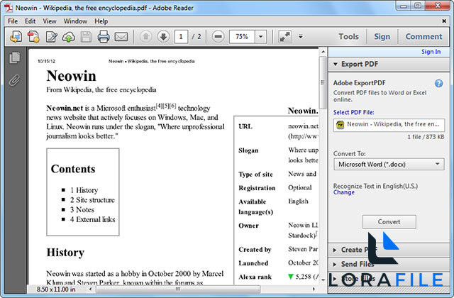 Adobe Reader XI Latest Version screenshot