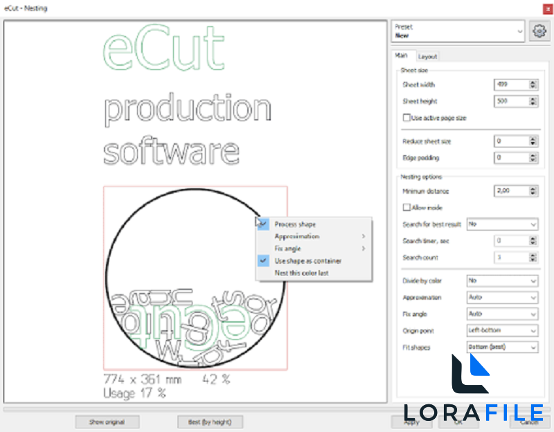 eCut for CorelDRAW 7.4.12.57 screenshot