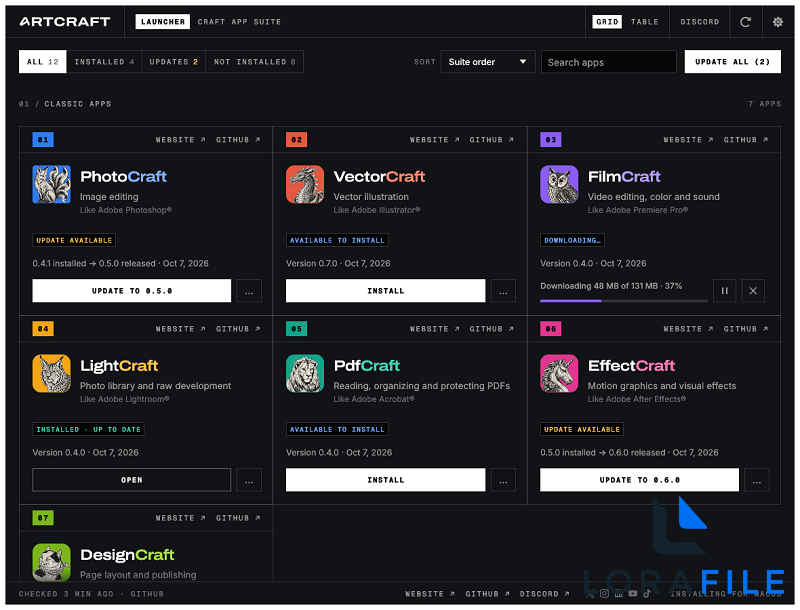 ArtCraft Launcher 0.4.1 2027 for Windows screenshot