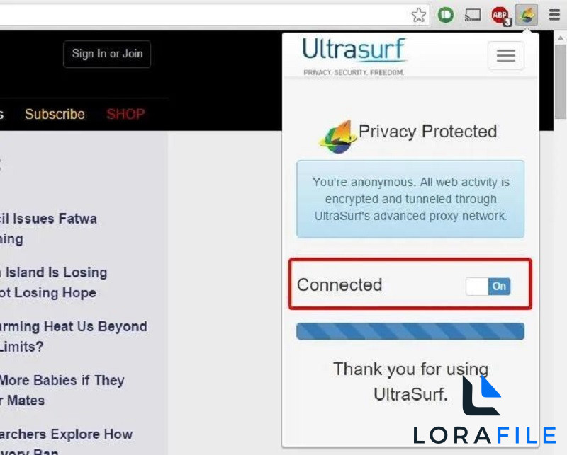 UltraSurf 2027 22.11  screenshot