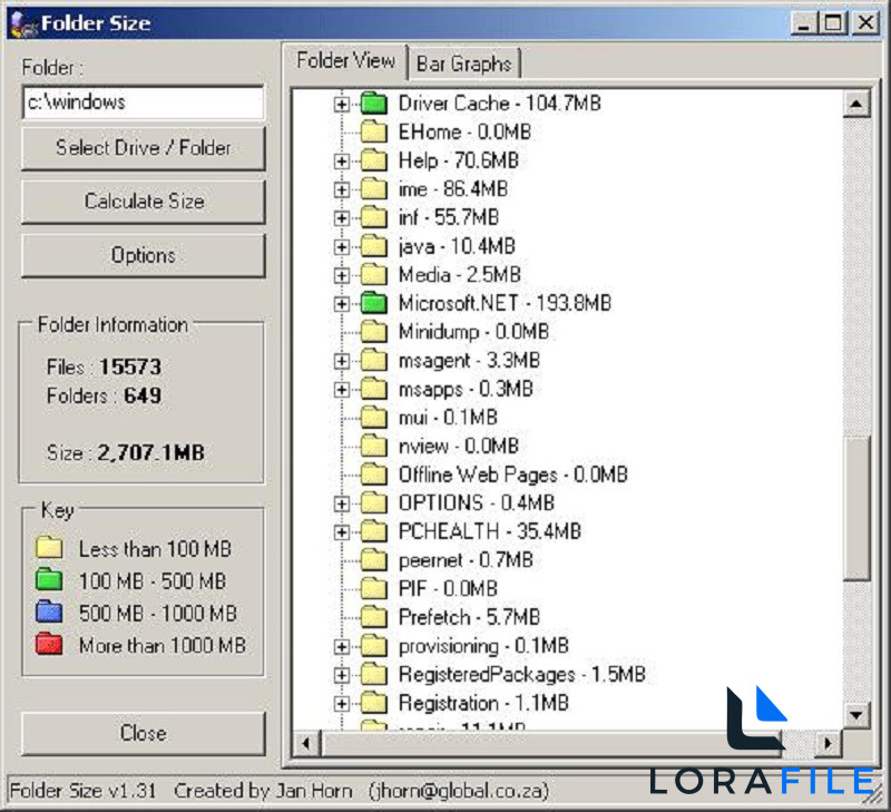 Directory Size Calculator 2027 1.08 screenshot