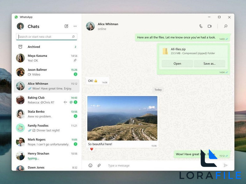 WhatsApp for Windows 2027 2.2636.100.0 screenshot