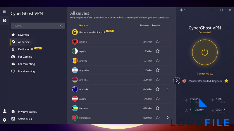 CyberGhost VPN 2027 8.4.14 screenshot