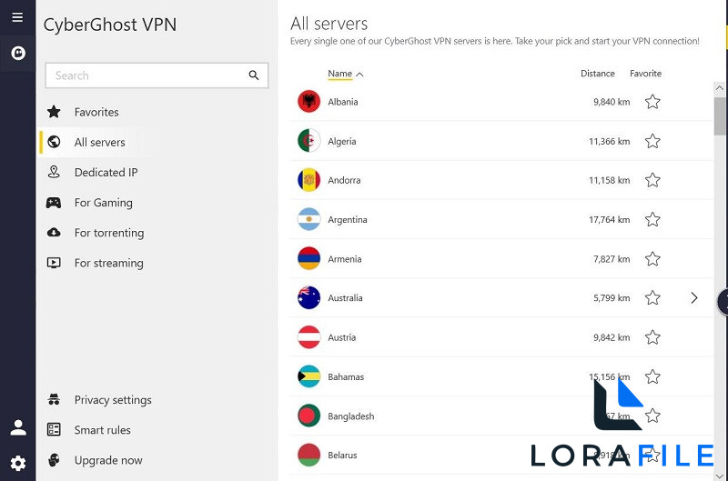 CyberGhost VPN 2027 8.4.14 screenshot